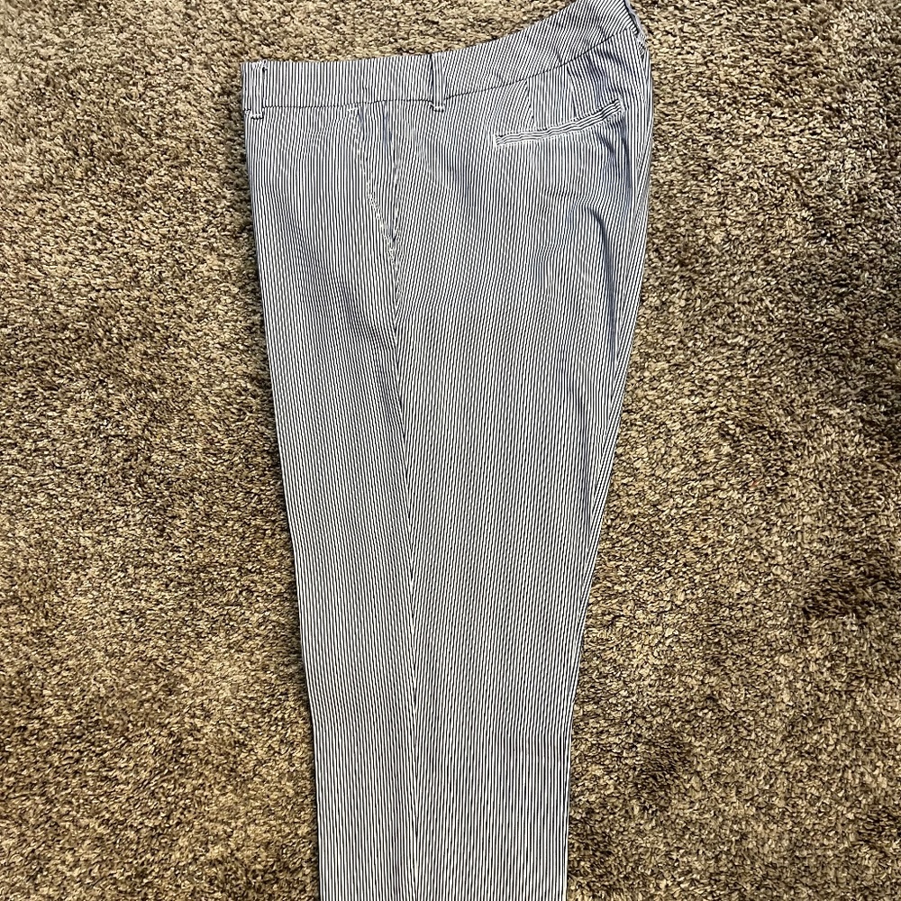 TOMMY HILFIGER STRIPE ANKLE LEG PANTS